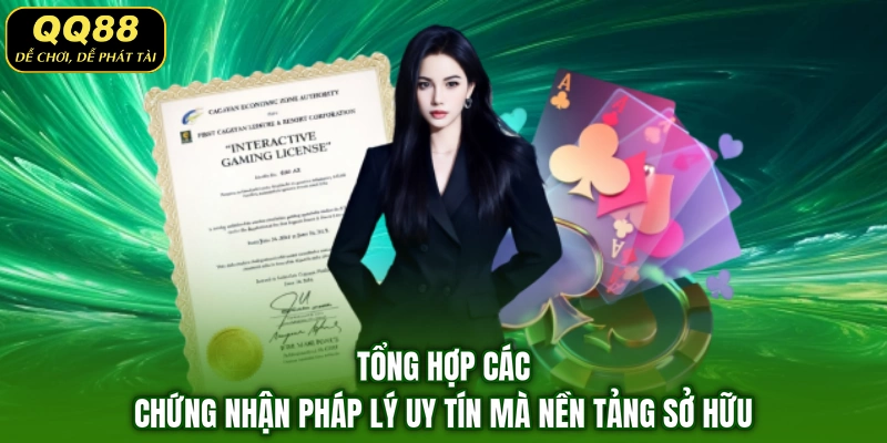 Tổng hợp các chứng nhận pháp lý uy tín mà nền tảng sở hữu